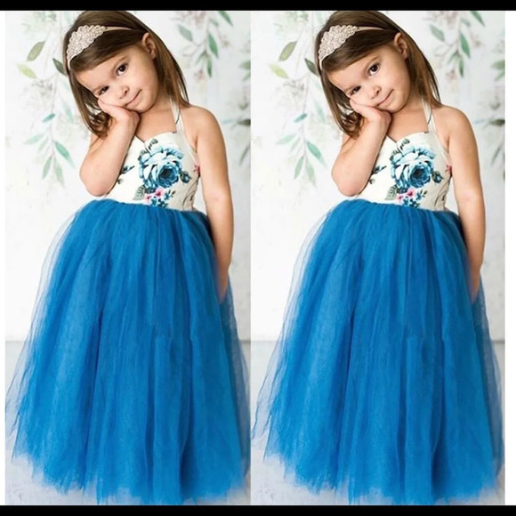 Distressed Beauty Boutique Other - FIRM•New Dress Boutique Cinderella’s Blue Groove Floral Princess